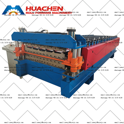 Máy tạo tấm tường kim loại Rolling Double Deck Roll