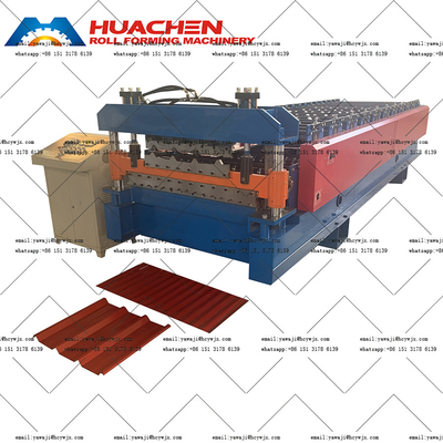 Máy làm hình cuộn mái nhà bằng thép hai tầng 0,3-0,6mm cho 1200mm