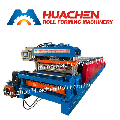 Máy sản xuất tấm sắt màu lăn gạch thủy tinh lắc lắc - máy tạo hình hai lớp