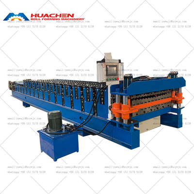 Máy tạo cuộn tấm mái hai lớp kim loại tự động linh hoạt
