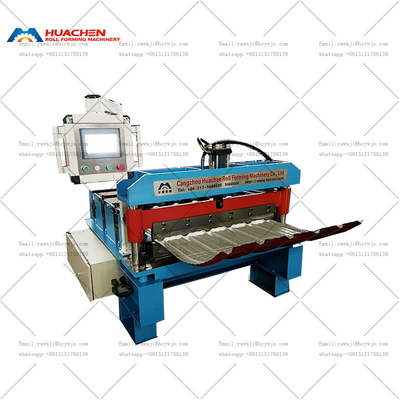 Trapezoidal Curving Roof Arching Steel Panel Roll Forming Machine Máy hình thành các tấm thép