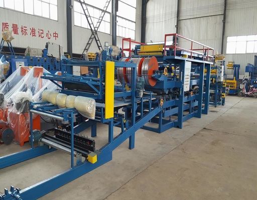 Máy cán định hình tấm panel kim loại xốp hai mặt với chiều rộng phát triển 1000 mm, tốc độ sản xuất 0-5 m/phút và độ dày sản phẩm 50-250 mm