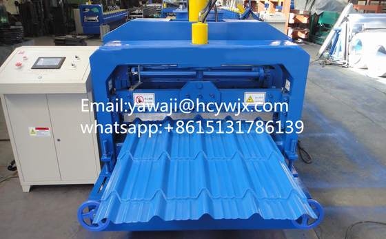 Máy chế tạo cuộn gạch mái kính màu trapezoidal bền với đường kính trục 70mm