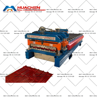 Máy tạo cuộn gạch kính bằng thép mái 380v với vật liệu cắt CR12