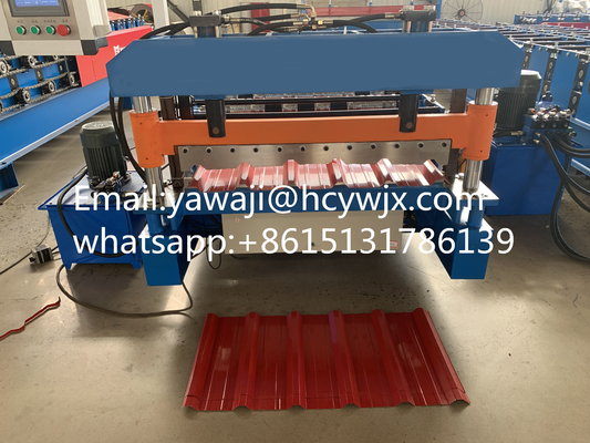 Dẫn dây chuyền Long Span Color Roof Roll Forming Machine Với 380v 50Hz 3 pha điện áp