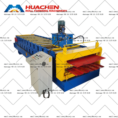 Máy tạo cuộn tấm mái hai lớp cho vật liệu PPGI / GI