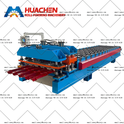 Máy tạo cuộn gạch mái kính 1200mm với 14 trạm