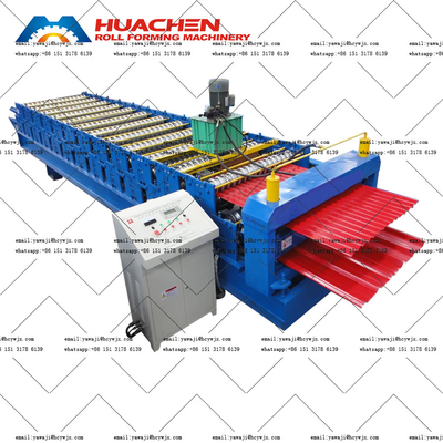 Máy lăn mái bằng kim loại PPGI / GI hai tầng