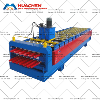 Máy tạo cuộn mái kim loại lớp hai 15m/min