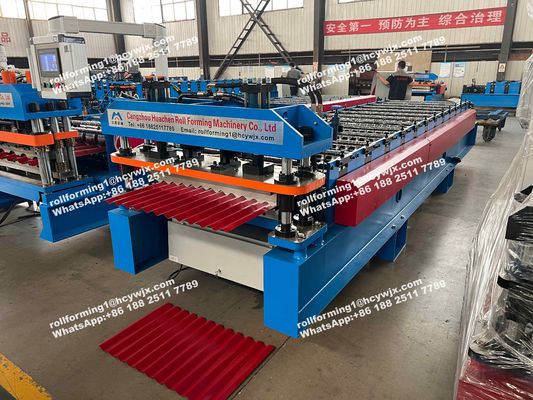 Máy tạo hình sóng truyền động xích tốc độ cao cho tấm tường và vách
