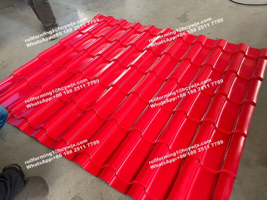 Máy tạo hình cán hai lớp với điều khiển PLC cho sản xuất ngói khổ rộng 1250mm và độ dày 0.3-0.6mm