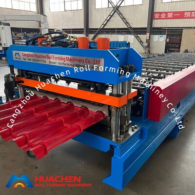 1200mm Material Width 18 Rollers Glazed Tile Roll Forming Machine với 5.5KW Power cho PPGI / GI Roof Tiles