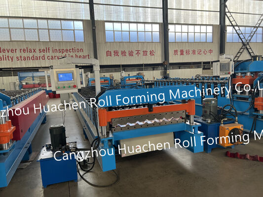 Xuất khẩu tiêu chuẩn thép tấm mái gạch và tường bảng cuộn hình thành máy làm