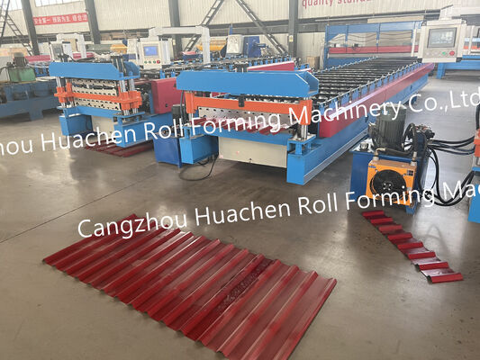 Xuất khẩu tiêu chuẩn thép tấm mái gạch và tường bảng cuộn hình thành máy làm