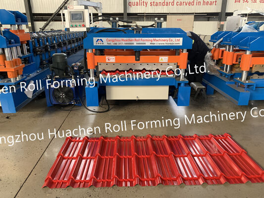 Nhà sản xuất chuyên nghiệp máy cuộn hồ sơ hai lớp và máy cuộn hồ sơ tấm mái bằng kim loại hai lớp / gạch thủy tinh