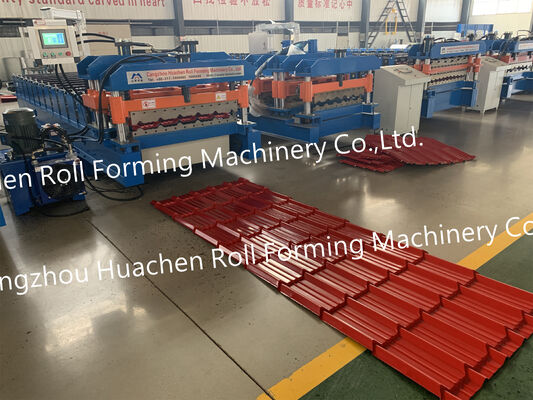 Nhà sản xuất chuyên nghiệp máy cuộn hồ sơ hai lớp và máy cuộn hồ sơ tấm mái bằng kim loại hai lớp / gạch thủy tinh