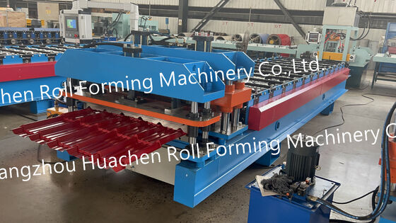 Fully Automatic Color Steel Tile Press Machine Colored Steel Glazed Tile Roll Forming Machine