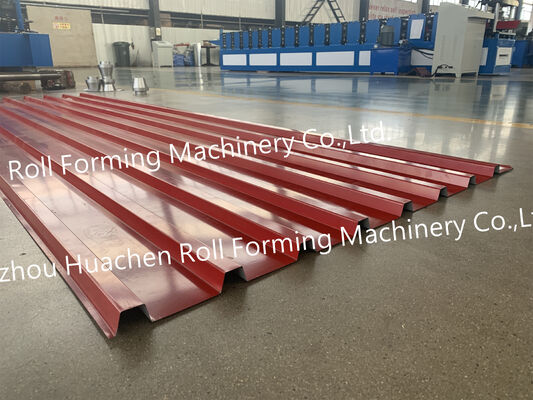 Trapezoidal roof panel metal plate rolling forming machine