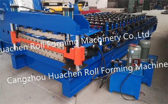 Gạch mái bằng thép màu Ba Lan / Sản xuất tấm mái - Máy đúc hình gấp hai lớp valve lạnh