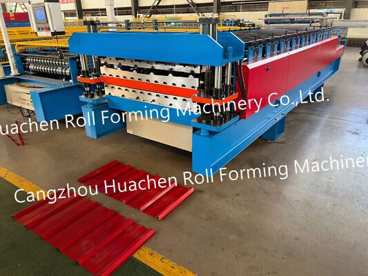 Máy hình rổ tấm mái lót nhôm dây chuyền tự động