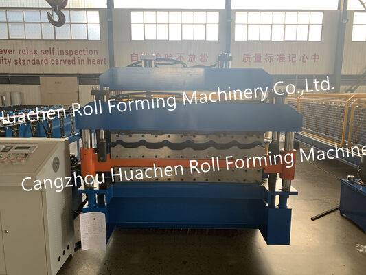 Máy tạo cuộn tấm mái vòm hình vòm hai lớp cho mái nhà kim loại