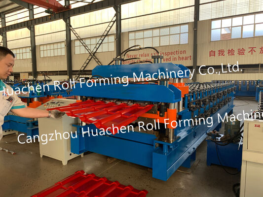 Máy tạo cuộn tấm tấm kim loại lớp hai cho mái nhà và lớp phủ