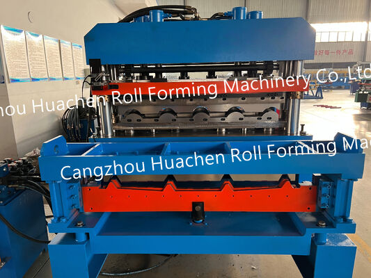 Máy cuộn tấm lót lợp, máy cuộn gạch mái hai lớp