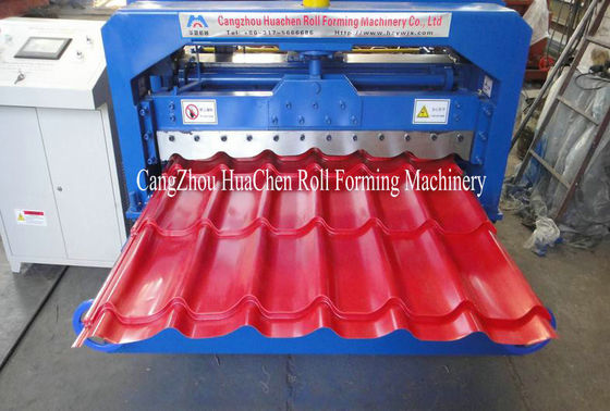 Aluminium Corrugated Sheet Roll Forming Machine For 0.3 - 0.7mm Roof Tile