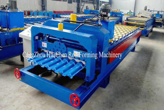 Steel / Metal Finnera Glazed Tile Roll Forming Machine PLC Control