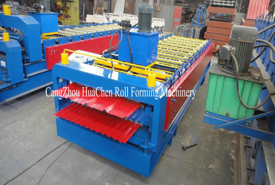 Roof Wall Double Sheet Roll Forming Machine Panasonic Omron Encoder