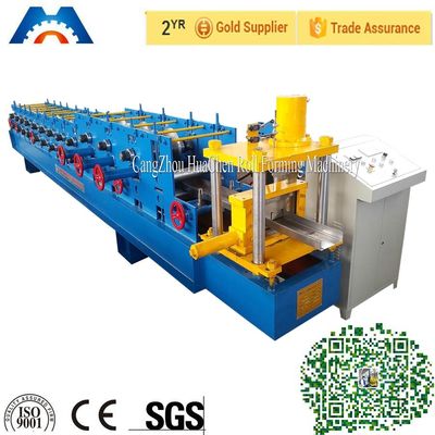 Steel Channel C Purlin Roll Forming Machine 13 Rows Hydraulic control