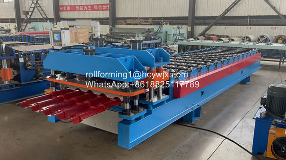 Máy tạo hình ngói tráng men có độ dày 0,3-0,8mm Truyền động chuỗi đơn