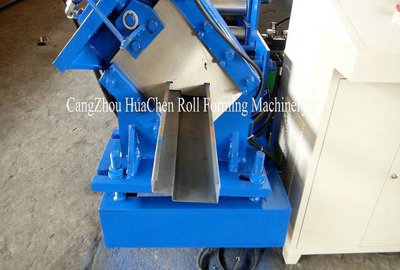 Heavy Duty Door Frame Roll Forming Machine , Door Guide Rail Roll Forming Line