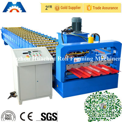 Metal Roofing Sheet Glazed Tile Roll Forming Machine 19 Rows