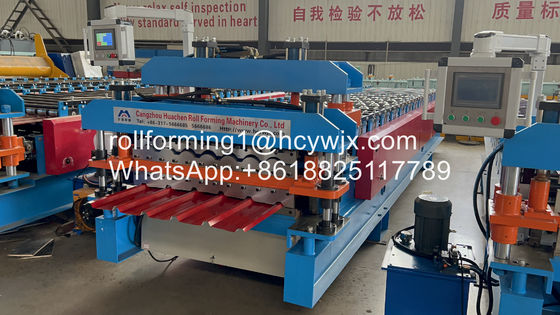 Máy tạo hình cuộn kim loại chuyển chuỗi tự động hai lớp cho mái nhà