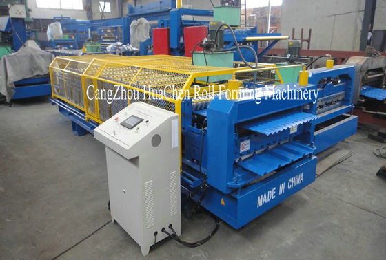 Popuar Kích thước mái kim loại Máy tạo hình cuộn hai lớp có nắp an toàn