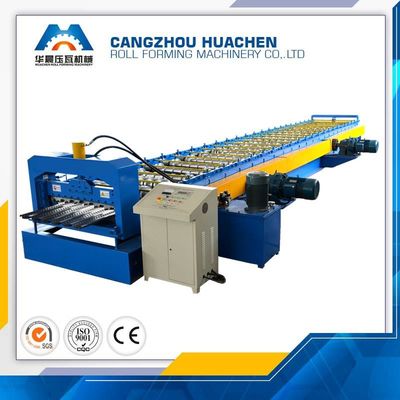 Metal Floor Deck Roll Forming Machine Capacity 8-10m/Min , 12 Month Warranty