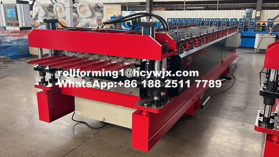 R Panel Double Layer Roof Roll Forming Machine Máy tạo hình bảng