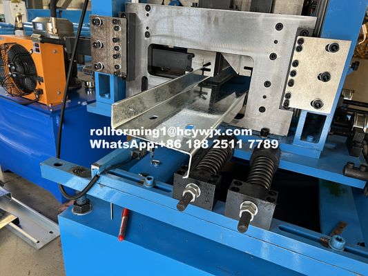 Động cơ xích dây chuyền thép galvanized Purlin Roll Forming Machine tùy chỉnh 11 7.5KW