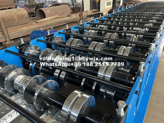 1220mm Ribbed Floor Deck Roll Forming Machine Frame Welded với điều khiển PLC cắt thủy lực