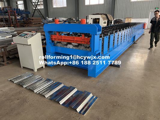 Hydraulic 11 11 5.5KW Motor Floor Deck Roll Forming Machine 8-12m/min Tốc độ với hệ thống điều khiển PLC