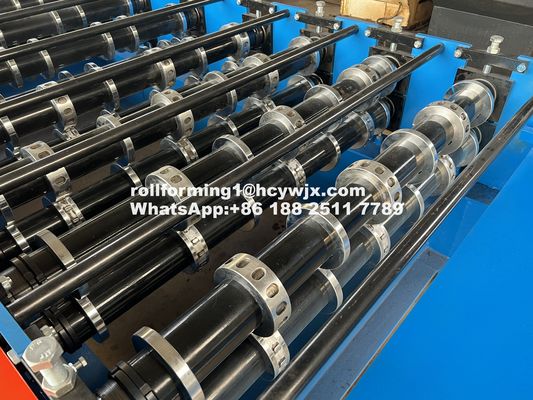 Hydraulic 11 11 5.5KW Motor Floor Deck Roll Forming Machine 8-12m/min Tốc độ với hệ thống điều khiển PLC