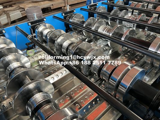 Hydraulic 11 11 5.5KW Motor Floor Deck Roll Forming Machine 8-12m/min Tốc độ với hệ thống điều khiển PLC