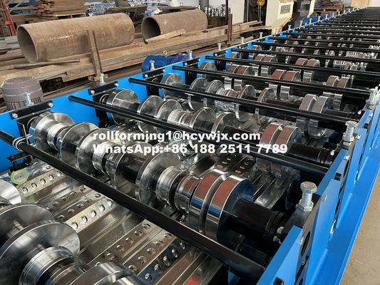 Hydraulic 11 11 5.5KW Motor Floor Deck Roll Forming Machine 8-12m/min Tốc độ với hệ thống điều khiển PLC