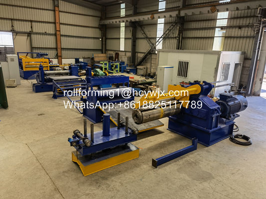 Đường cắt GI / PPGI với Recoiler 0.12-5m/min Độ dày vật liệu