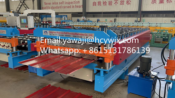 Kim loại Lớp hai HC6/22 Trapezoid mái ván làm cuộn hình thành máy cấp trên Mini đỉnh