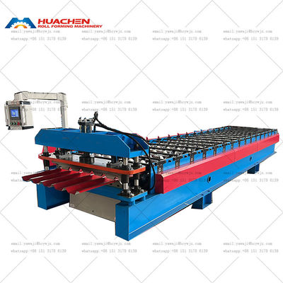 Tốc độ cao Trapezoidal hình dạng kim loại sườn loại mái nhà cuộn hình máy bán nóng mô hình trong thị trường Brazil