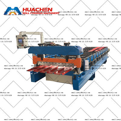 Dẫn dây chuyền Long Span Color Roof Roll Forming Machine Với 380v 50Hz 3 pha điện áp
