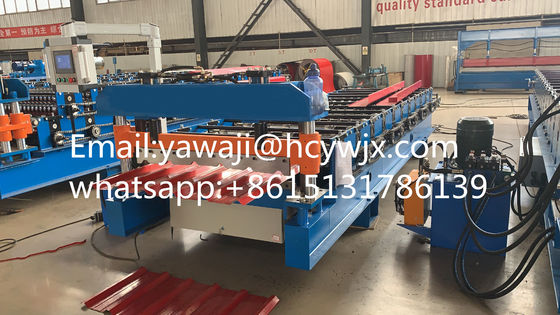 Dẫn dây chuyền Long Span Color Roof Roll Forming Machine Với 380v 50Hz 3 pha điện áp