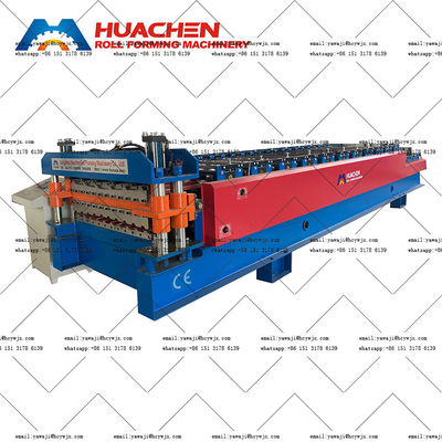 1250mm Material Width Double Deck Roll Forming Machine với vật liệu cắt CR12 tiên tiến